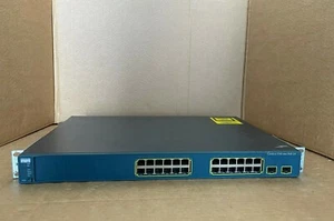 Cisco 3560-24PS-E (Cisco 3560-24PS, WS-C3560-24PS, 3560PS-E) switch CCNA CCIE - Foto 1 di 6