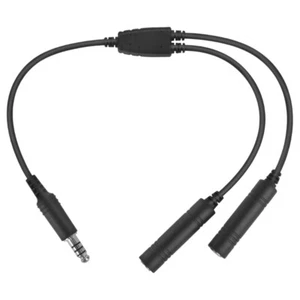Kabel adaptera słuchawek lotniczych do cywilnych zestawów słuchawkowych przezroczysta transmisja radiowa - Zdjęcie 1 z 8
