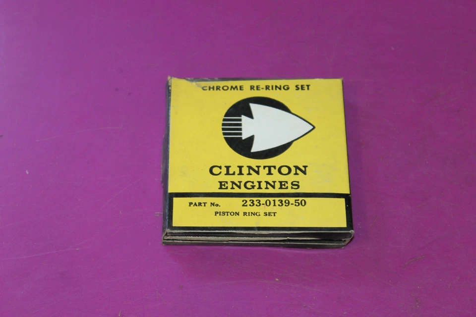 Juego de anillos de pistón motores Clinton NOS. Parte 233-0139-50. Foto 1 de 1