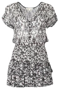 MAJE PRINTED CREPE MINI DRESS UK 8 - Picture 1 of 4