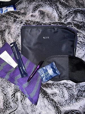 Cute Tumi Delta Gift Baggie Pouch Makeup Bag All Kinds Of Goodies! Travel Bag - Image 1 of 3