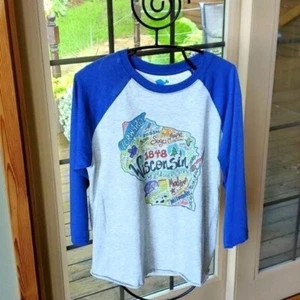 Luckybird Clothing Co. Wisconsin Outlines Things to See UNISEX Gr. M LS T-Shirt - Bild 1 von 7