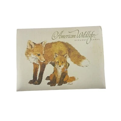 Current American Wildlife Ecology Blank Cards Deer Goat Lynx Raccoon Wolf - Image 1 of 4