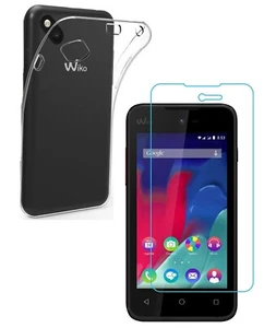 For WIKO SUNNY TEMPERED GLASS SCREEN PROTECTOR + CLEAR SILICONE TPU CASE COVER - Picture 1 of 12