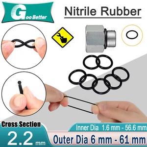 Imperial Nitrile Rubber NBR O Ring Seal 2.2mm Cross Section ID 1.6mm-56.6mm SUPP - Picture 1 of 49