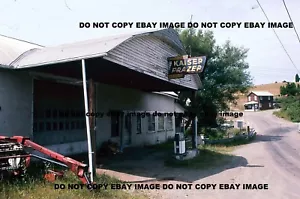 Vintage 35mm Photo Slide Rare Kaiser Frazer Gas Station Sign Shunk Pa 80s C - Picture 1 of 1