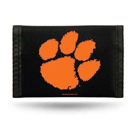 Clemson Tigers Nylon Tri-Fold Wallet Cover