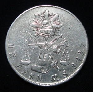 ZALDI2010 - MEXICO , 1 PESO DE 1872 Go S . SILVER . PLATA - Photo 1 sur 2