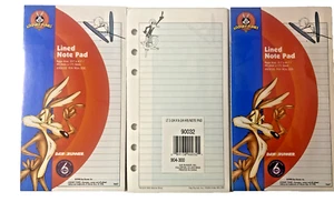 Lotto di 3 blocchi appunti vintage foderati Looney Tunes Day Runner ricarica Daffy Porky 1998 - Foto 1 di 3