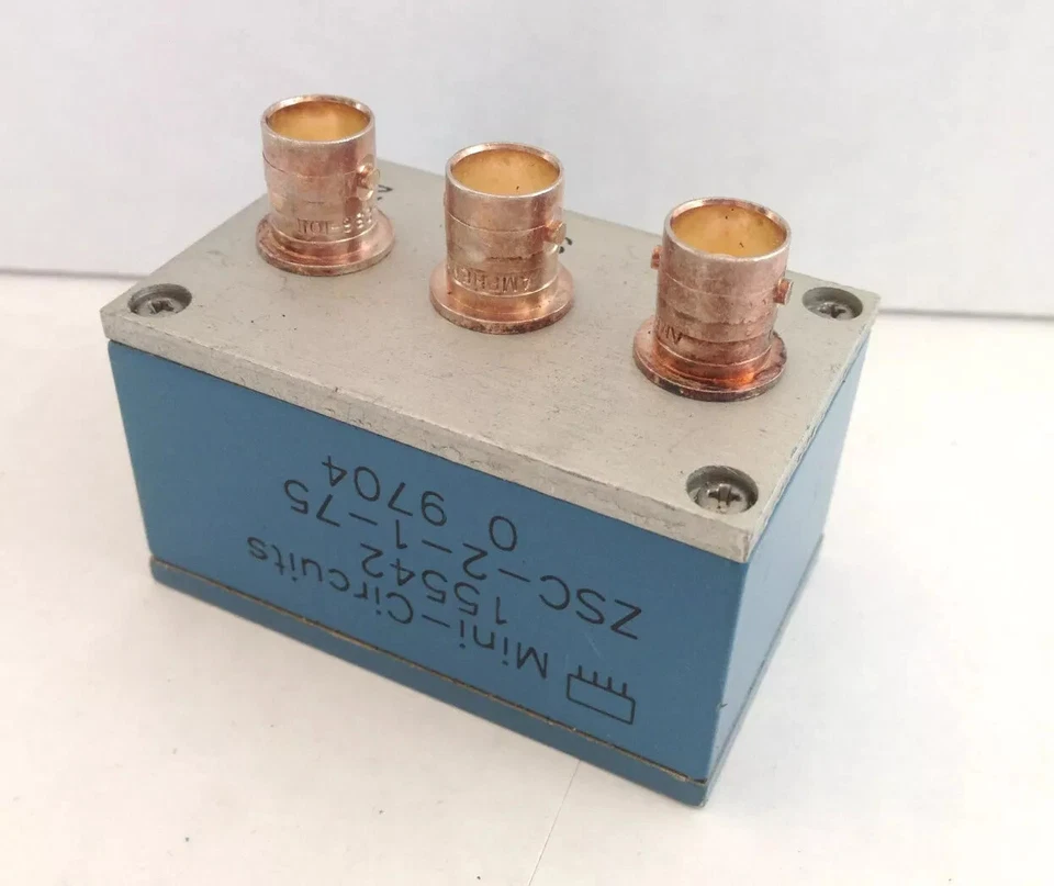 MINI-CIRCUITS POWER SPLITTER/COMBINER ZSC-2-1-75  2 Way-0° 75Ω 0.25 to 300 MHz  - Image 1 of 1