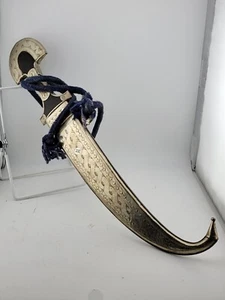 Vintage Original Handmade North African Islamic Jambiya Dagger w Scabbard - Picture 1 of 21