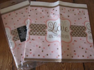 2 AMSCAN SPARKLING WEDDING TABLE COVER, 54 in x 102 in., - Picture 1 of 3