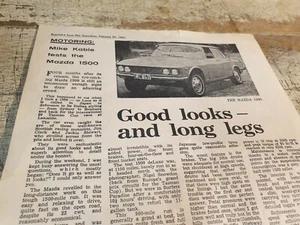 Mazda 1500 1967 sedán australiano prueba de carretera folleto de ventas - Imagen 1 de 2