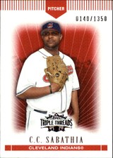 2007 Topps Triple Threads Baseball Card #94 C.C. Sabathia /1350