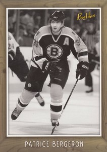   2006-07 UPPER DECK BEEHIVE  # 91 PATRICE BERGERON  WOOD BORDER 5 X 7 