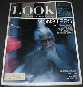 LOOK VOL. 28 #18 BORIS KARLOFF MONSTERS JAMES BOND SEAN CONNERY MAGAZINE S3 - Imagen 1 de 12