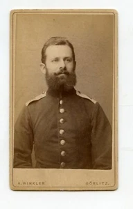 CDV militaire . Soldat Allemand . Cabinet ADOLPH WINKLER à GÖRLITZ - Picture 1 of 2