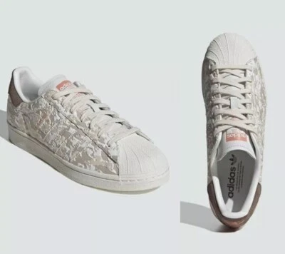 adidas Originals Superstar Court Camo White Crystal Trainers Shoes Sneakers Mens - Image 1 of 4