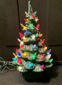 VINTAGE 1980er SCHÖNES KERAMIK WEIHNACHTSLICHT SIEHE BILDER & BESCHREIBUNG (13 Zoll) - Bild 1 von 14