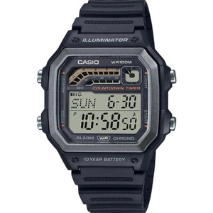 Casio illuminator Watch WS1600H-1ADF Digital 100m Water Resistant BLACK - Picture 1 of 5