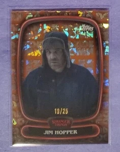 Jim Hopper 2025 Topps Stranger Things High Tek #7 Orange Upside Down /25 - Picture 1 of 3