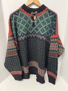 VINTAGE Dale of Norway Wool Narvic METAL Clasp Sweater Pullover FAIR ISLE NORDIC - Bild 1 von 13