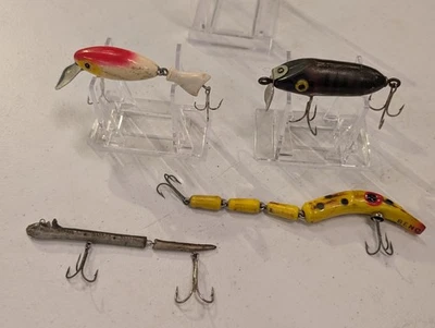 Señuelos vintage Lazy Susan-atlantic, Rinehart Jinx, depose de Francia, beno anguila Foto 1 de 4