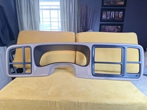 03-06 NBS SILVERADO SIERRA Cluster Dash Trim DOUBLE DIN Radio Bezel LIGHT TAN - Picture 1 of 14