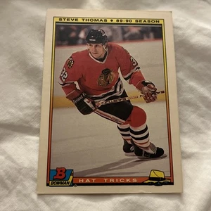 1990-91 Bowman #13 Steve Thomas Hat Tricks - Bild 1 von 2