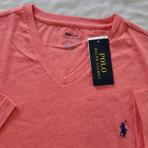 Polo Ralph Lauren V Neck Tee T-Shirt Mens Large Short Sleeve Red New NWT - Picture 1 of 6