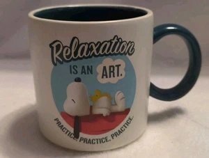 The Peanuts Movie Snoopy "Relaxation Is An Art" Coffee Tea Mug Cup Hallmark 2015 - Picture 1 of 6
