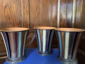 Denby Gatsby Striped Mugs Art Deco Made In England. Made In England - Picture 1 of 6