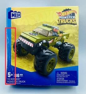 Juguete de construcción Hot Wheels V8 Bomber Monster Truck con 1 figura 86 piezas **Paquete dañado** - Imagen 1 de 4