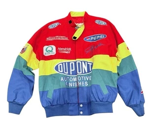NASCAR Vintage 90s Jeff Gordon DuPont Racing Jacket Mens Medium by Jeff Hamilton - Picture 1 of 22