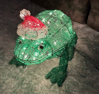 RARE Icy Friend 24" Fanny the Frog Lighted Collectible Christmas Decoration READ - Image 1 of 4