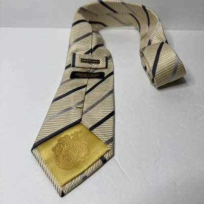 Gravata Donald Trump Signature Collection - Creme e várias listras cinza - Imagem 1 de 4