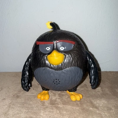 Rovio Angry Birds Explosive Bird Toy Black Hard Plastic Talking Bomb 6” - Image 1 of 3
