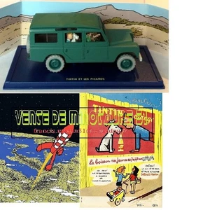Tintin voiture Atlas No 43 - Land Rover - les Picaros + Kdo 1 affiche au choix - Imagen 1 de 24