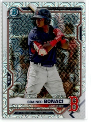 2021 Bowman Draft Asia Mojo Refractor Brainer Bonaci #BDC-54 Boston Red Sox - Image 1 of 2