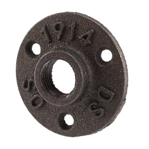 Accesorios de tubería de hierro fundido negro 3X (1/2 pulgada brida de piso roscada O5N8) 8942 - Imagen 1 de 9