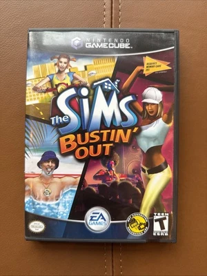 The Sims Bustin’ Out Nintendo GameCube Complete W/ Manual CIB Tested - Image 1 of 4