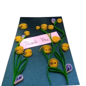 2 Artisanal Elegance: Handcrafted Thank You Cards hight 16 cm , width 10 cm - Picture 1 of 6