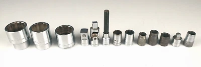 1/2" Drive Sockets Lot of 13 Blackhawk TrueCraft S-K Napa G202 - Image 1 of 4