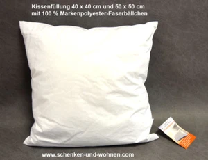 Kissenfüllung 50 x 50 cm mit Faserbällchen - Bild 1 von 3