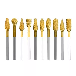 10x Hartmetall Frässtifte Set 3 Shaft Wolframcarabid Fräser Für Dremel Werkzeuge - Bild 1 von 19