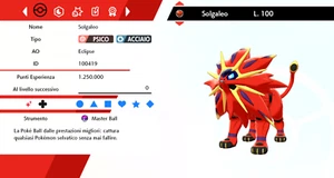 Solgaleo Shiny 6 IV + Masterball - Pokemon Sword - Shield, Pokemon Spada - Scudo - Picture 1 of 1