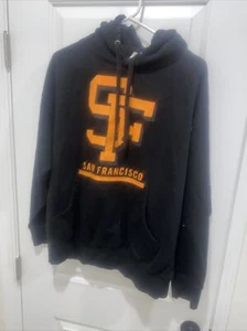 San Francisco Giants Herren großer schwarzer Hoodie MLB Baseballschläger Handschuhe The Show - Bild 1 von 3