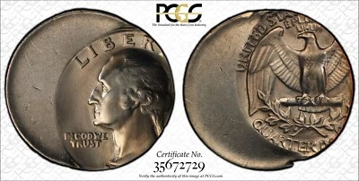 ER473 undated Washington quarter, Struck 35% Off Center. PCGS MS61 - Image 1 of 4