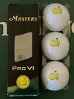 Ballons de golf MASTERS Augusta National Titleist Pro V1 manche de trois balles NEUF
