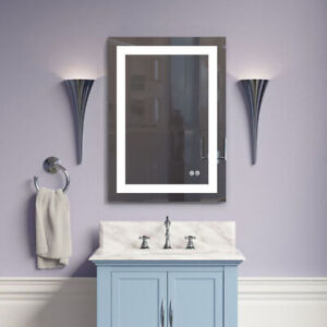 Frameless Rectangular Led Light Bathroom Vanity Mirror